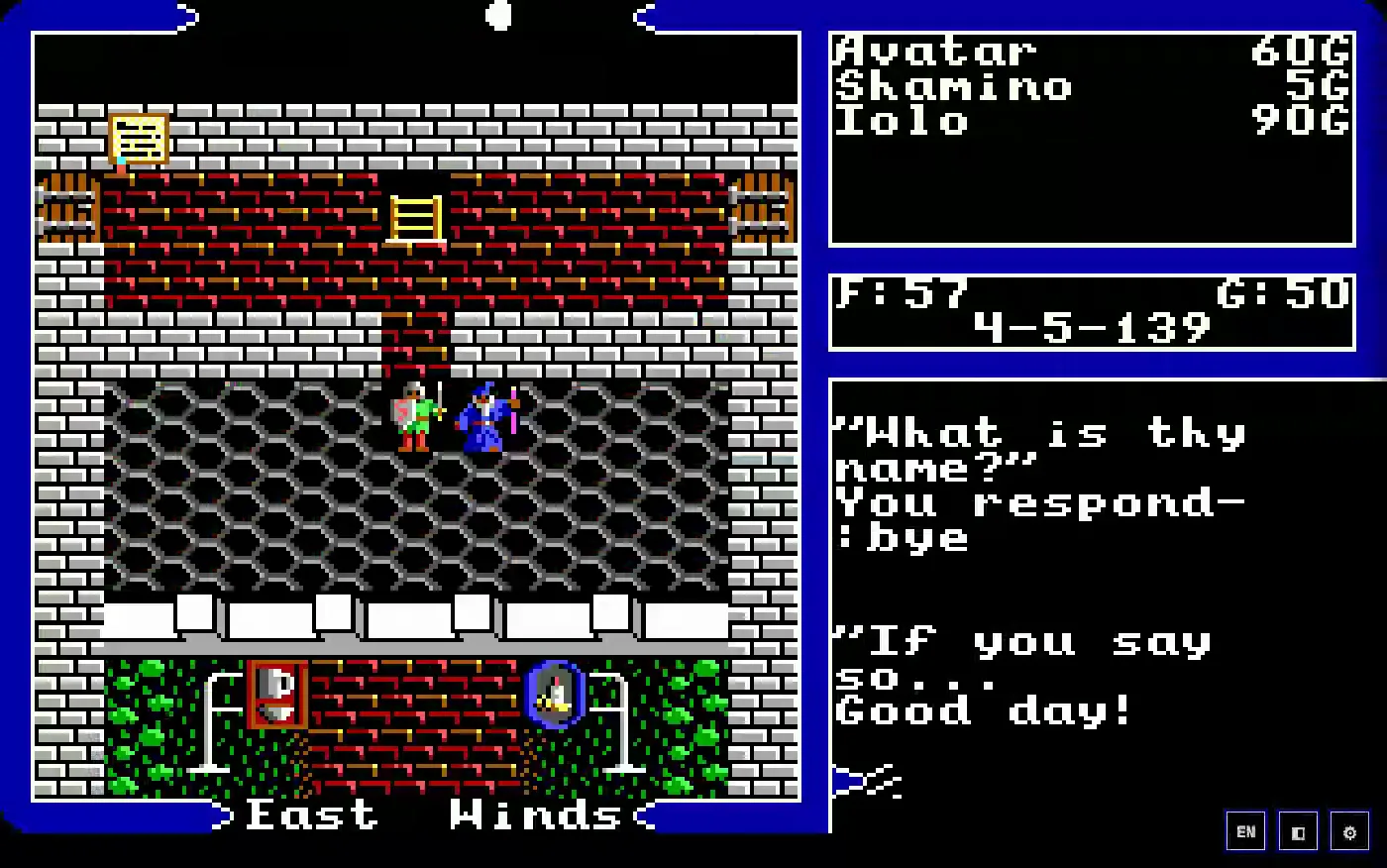 Conversación con un personaje: «What is thy name?»