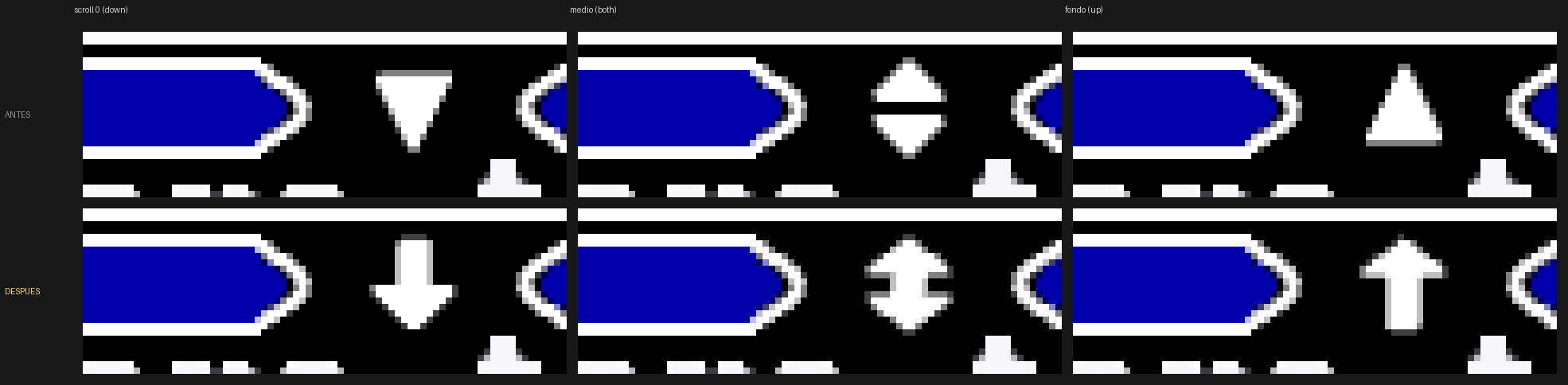 shader antes y después
